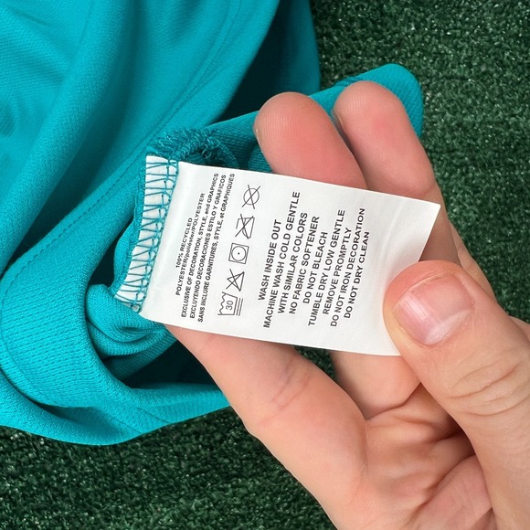 NFL Team Apparel Dan Marino 13 Miami Dolphins Jersey T-Shirt Mens 2XL Teal Blue - Picture 8 of 10